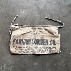 Vintage Farnam Lumber Co Nail Apron